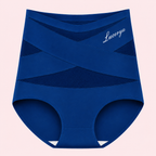 Culotte gainante Lucérya bleu roi à bandes croisées