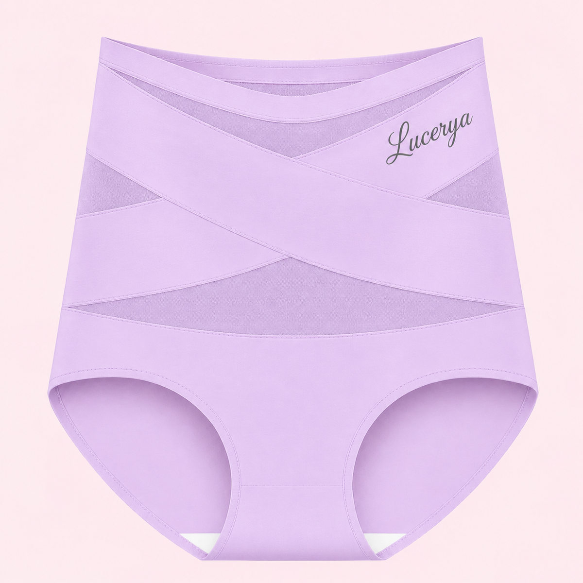 Culotte gainante Lucérya lilas à bandes croisées