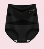 Culotte gainante Lucérya noire à bandes croisées